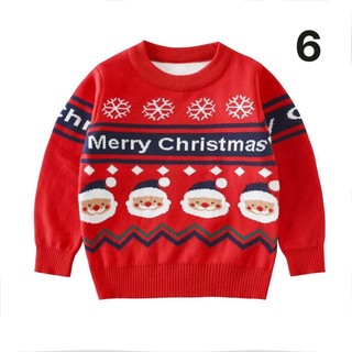 Áo len đỏ noel cho bé trai bé gái