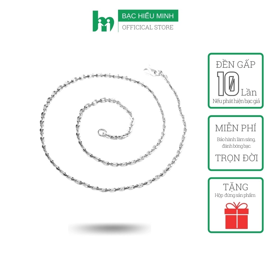 Dây Chuyền Nam Bạc Hiểu Minh DBN007T 4 chỉ Bảo Hành Vĩnh Viễn