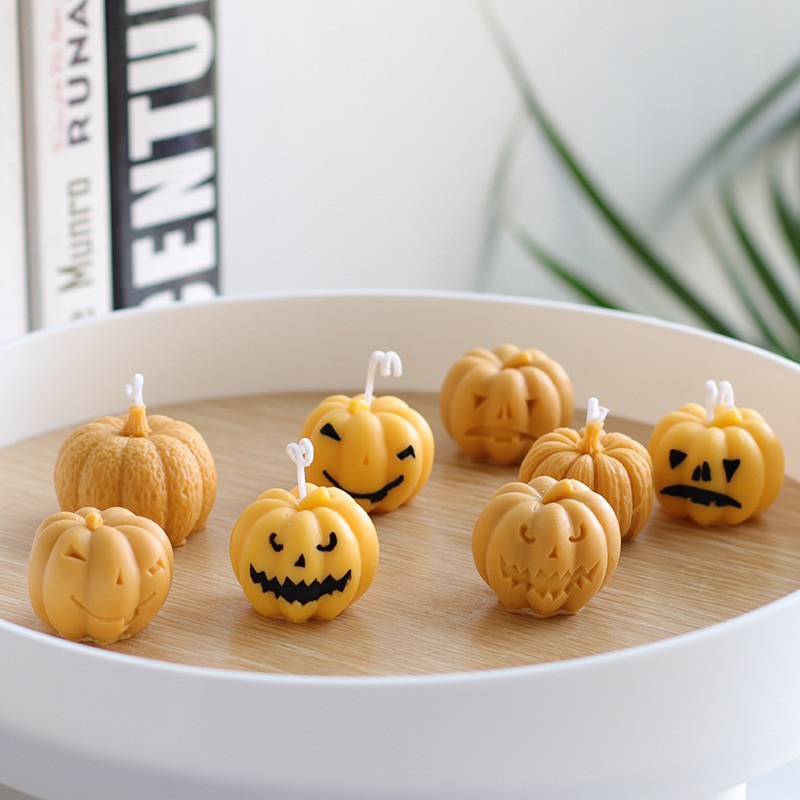 Khuôn Silicon Halloween - Khuôn Bí Ngô Làm Nến Thơm Handmade DIY