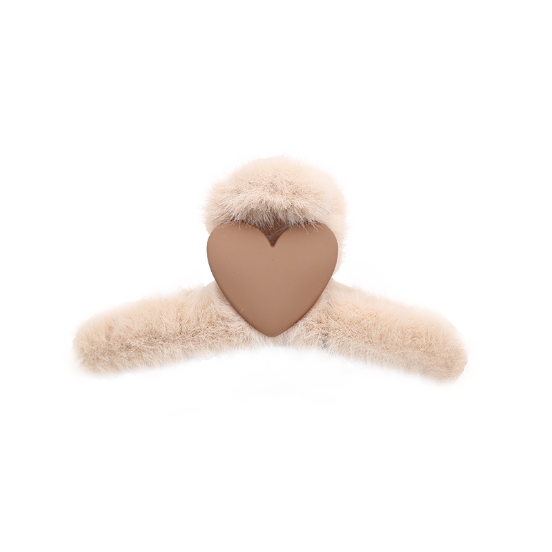 Kẹp Tóc Hình Cá Mập Phủ Lông Phong Cách Hàn Quốc Thời Trang Mùa Đông Cho Nữ