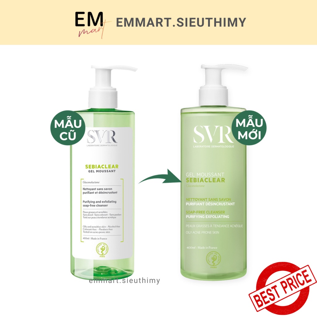 Sữa rửa mặt SVR Sebiaclear Gel Moussant 400ml
