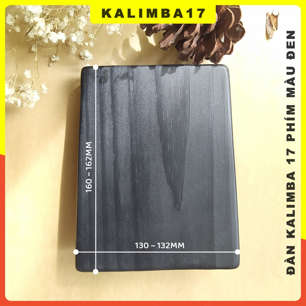 Đàn kalimba 17 phím màu đen KL34, Kalimba gỗ nguyên khối Manhogany , Piano ngón tay cái âm vang hay không tịt