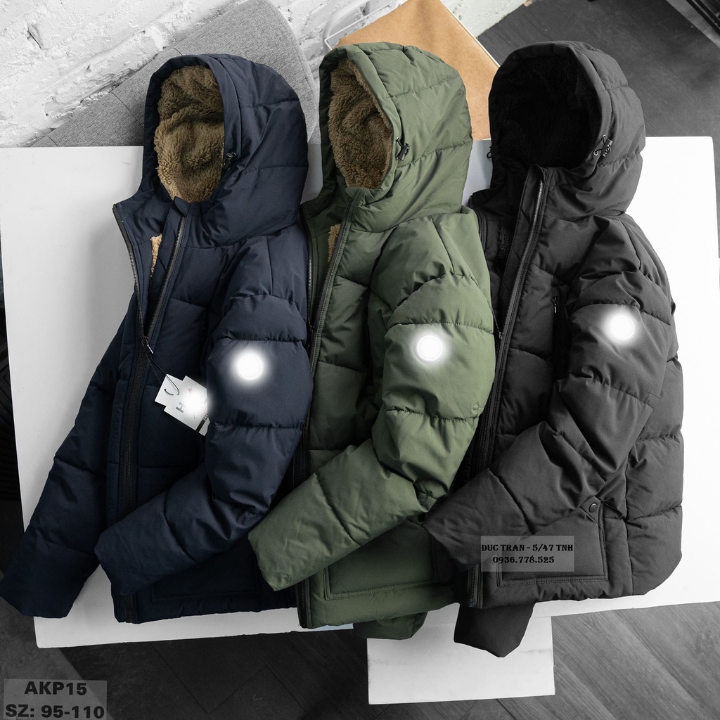 Áo parka phao dáng ngắn đại hàn ấm chặt - trần bông 3 lớp dày, lớp ngoài chống nước, dáng ngắn trẻ