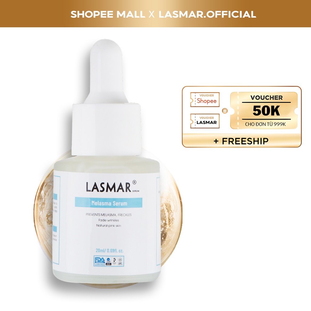 Serum xóa mờ nám Lasmar hỗ trợ mờ nám, tàn nhang 20ml