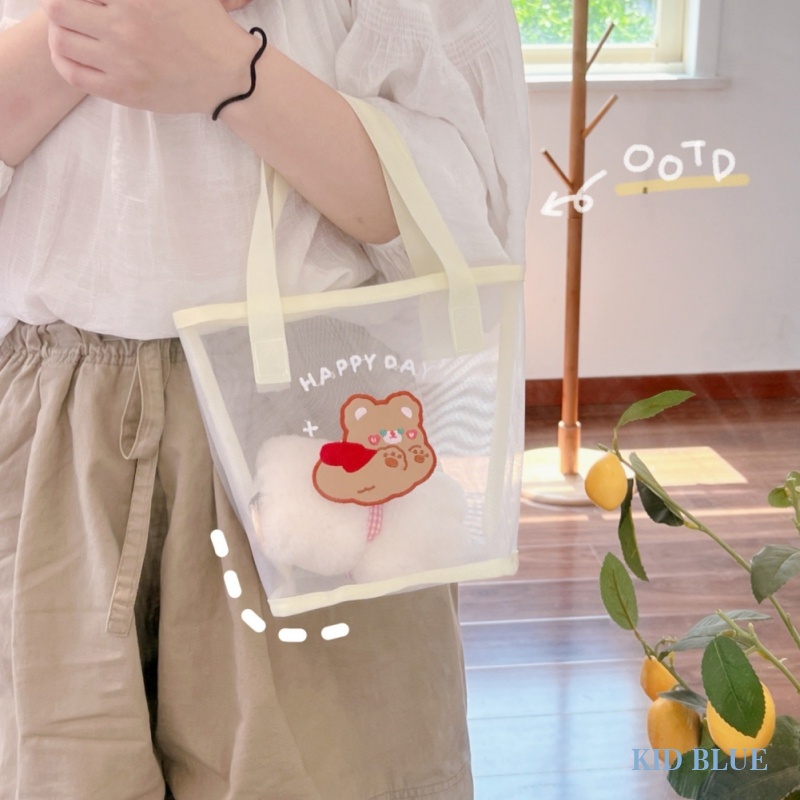 Túi Lưới Đựng Tài Liệu Họa Tiết Hoạt Hình Dễ Thương
