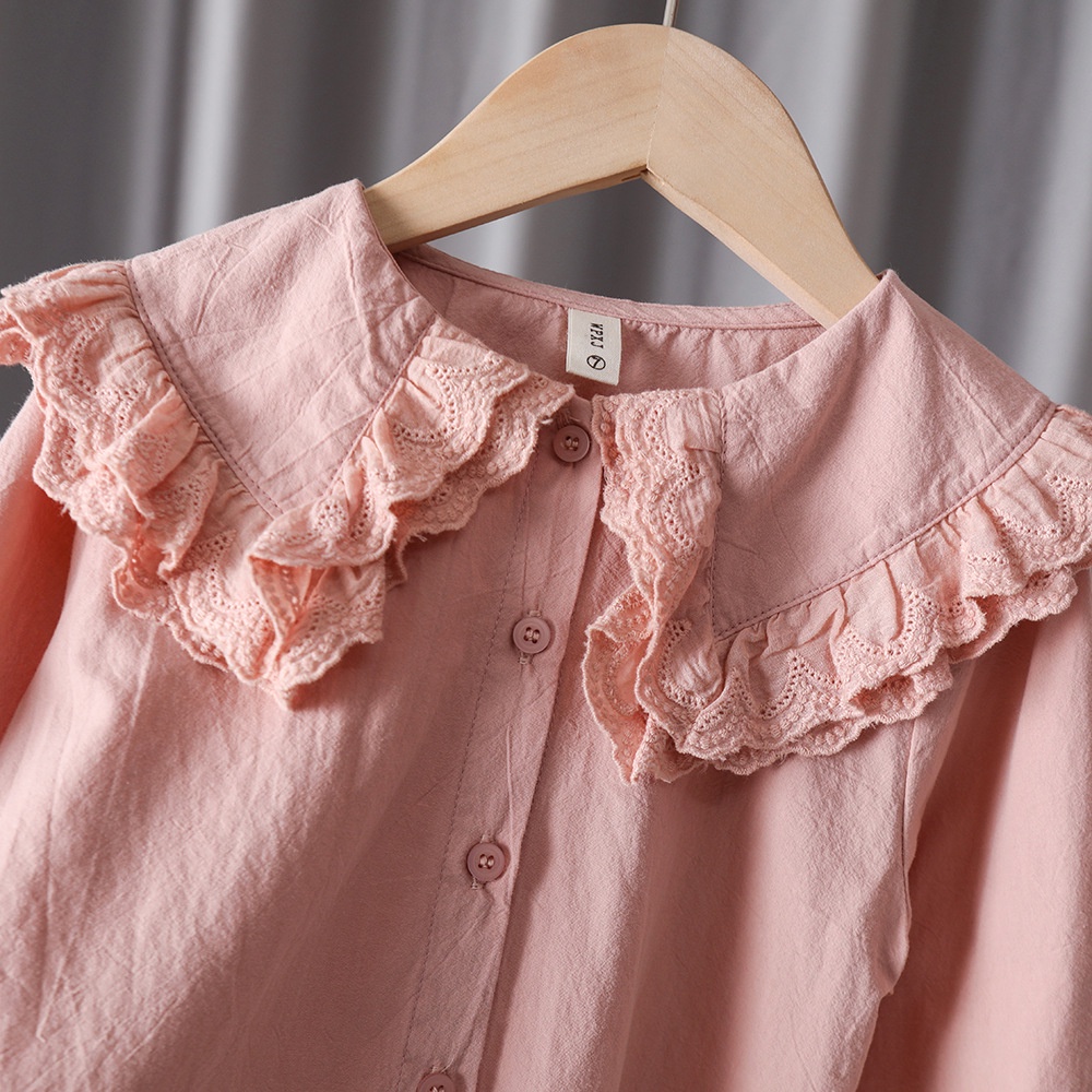 AV2 Size90-130 (9-25kg) Áo sơ mi bé gái, dài tay, vải xô cực đẹp Thời trang trẻ Em hàng quảng châu