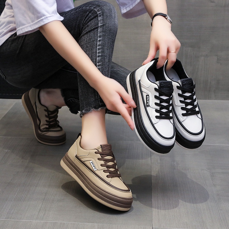 Giày Thể Thao Trắng Đế Dày Thoải Mái Thời Trang Cho Nữ