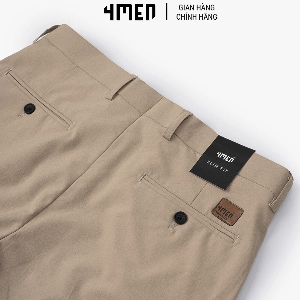 Quần Tây Nam Slimfit Túi Mini Kiểu 4MEN QT039 trẻ trung, thanh lịch, form dáng đứng đẹp, vải polytester mềm, co giãn tốt