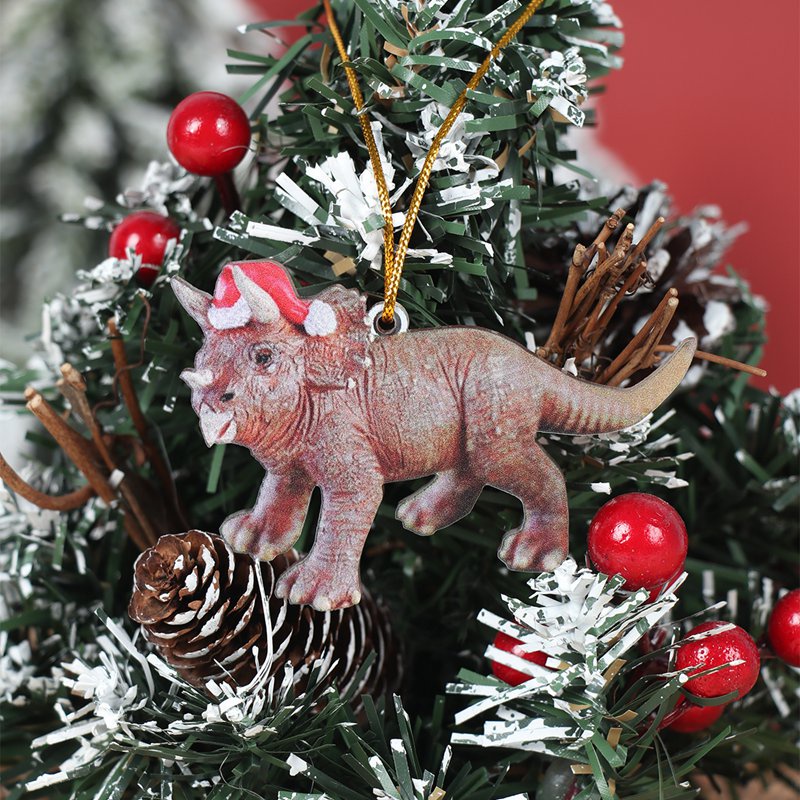 Phụ Kiện Treo Trang Trí Cây Thông Giáng Sinh Hình Khủng Long Hoạt Hình Bằng Acrylic Sáng Tạo Mẫu 2024