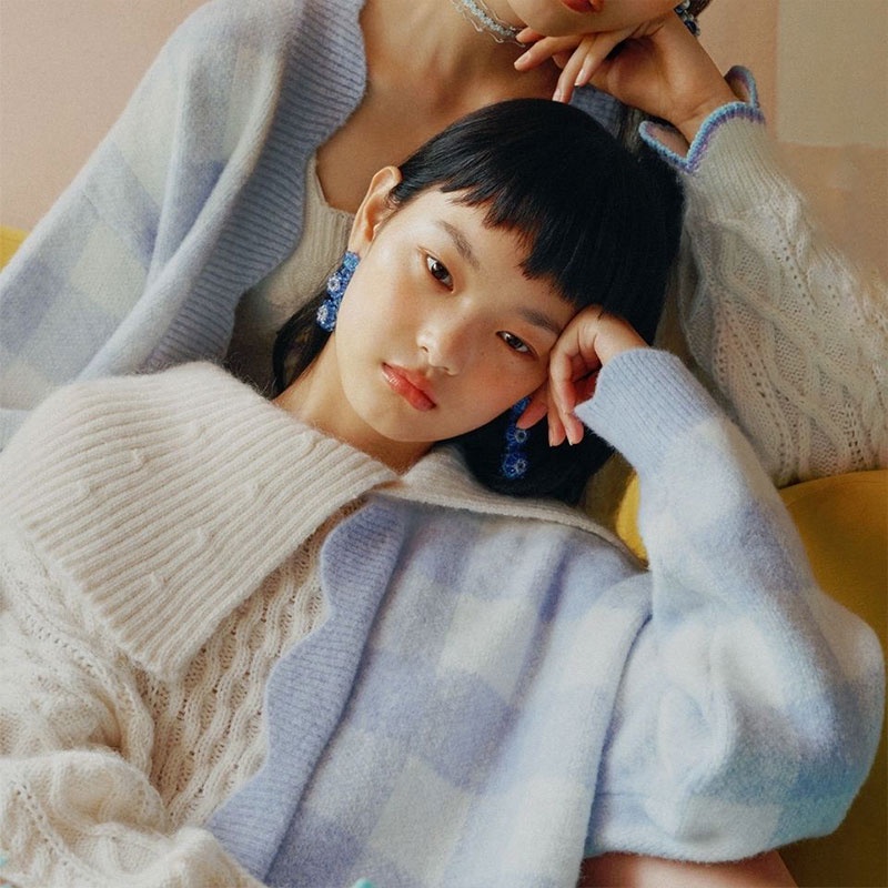 Áo Dệt Kim Tay Dài Phong Cách Hàn Quốc Thời Trang Cho Nữ