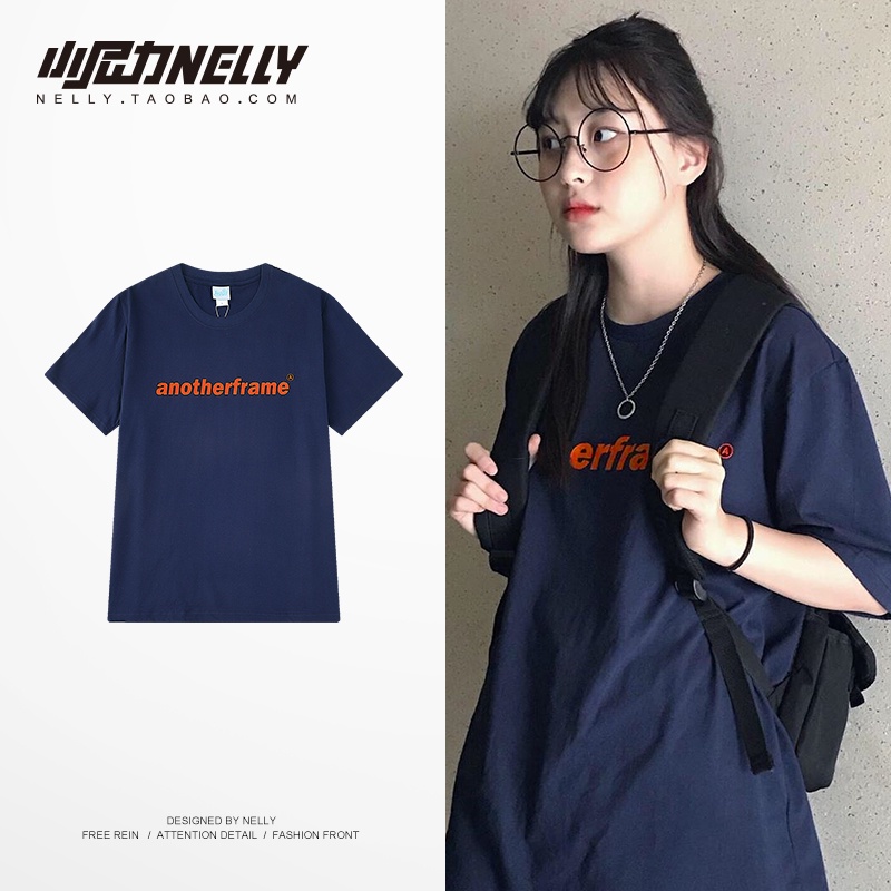 NELLY Áo Thun Tay Ngắn 100% Cotton Dáng Rộng Thời Trang Unisex Dành Cho Nam Và Nữ