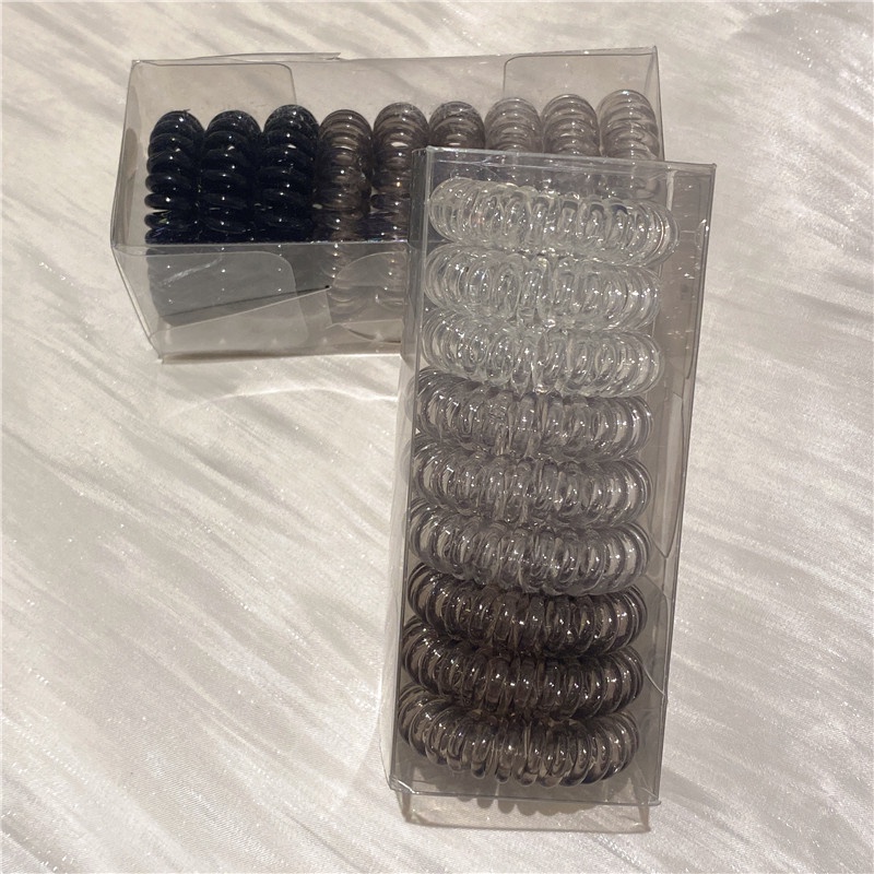 Set 9 Dây Buộc Tóc Cao Su Co Giãn Không Đường May Đơn Giản Cho Nữ