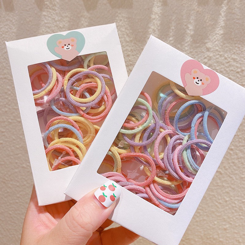 Dây thun cột tóc nhỏ nhiều màu TÍM STORE phụ kiện tóc thời trang phong cách hàn quốc