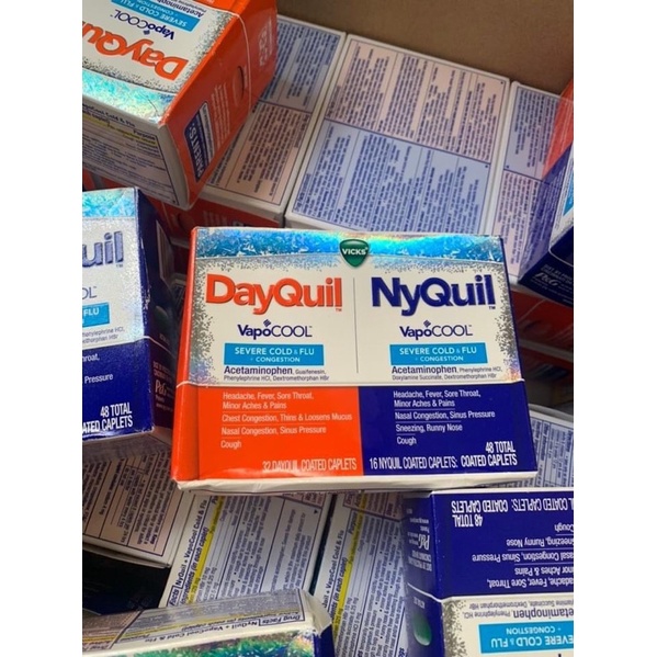 Vicks DayQuil & NyQuil Severe Cold & Flu  _ Mỹ 24v và 48v
