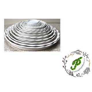 Đĩa lót chậu tròn khía Phi 26cm - #054D#