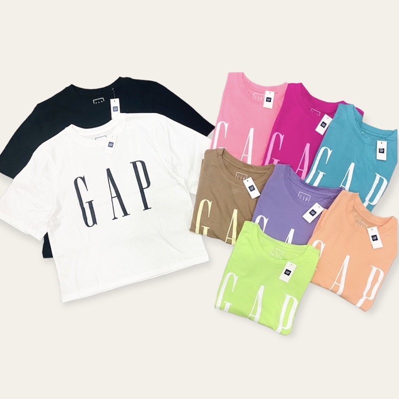 ÁO THUN NỮ GAP CROPTOP LỬNG IN CHỮ