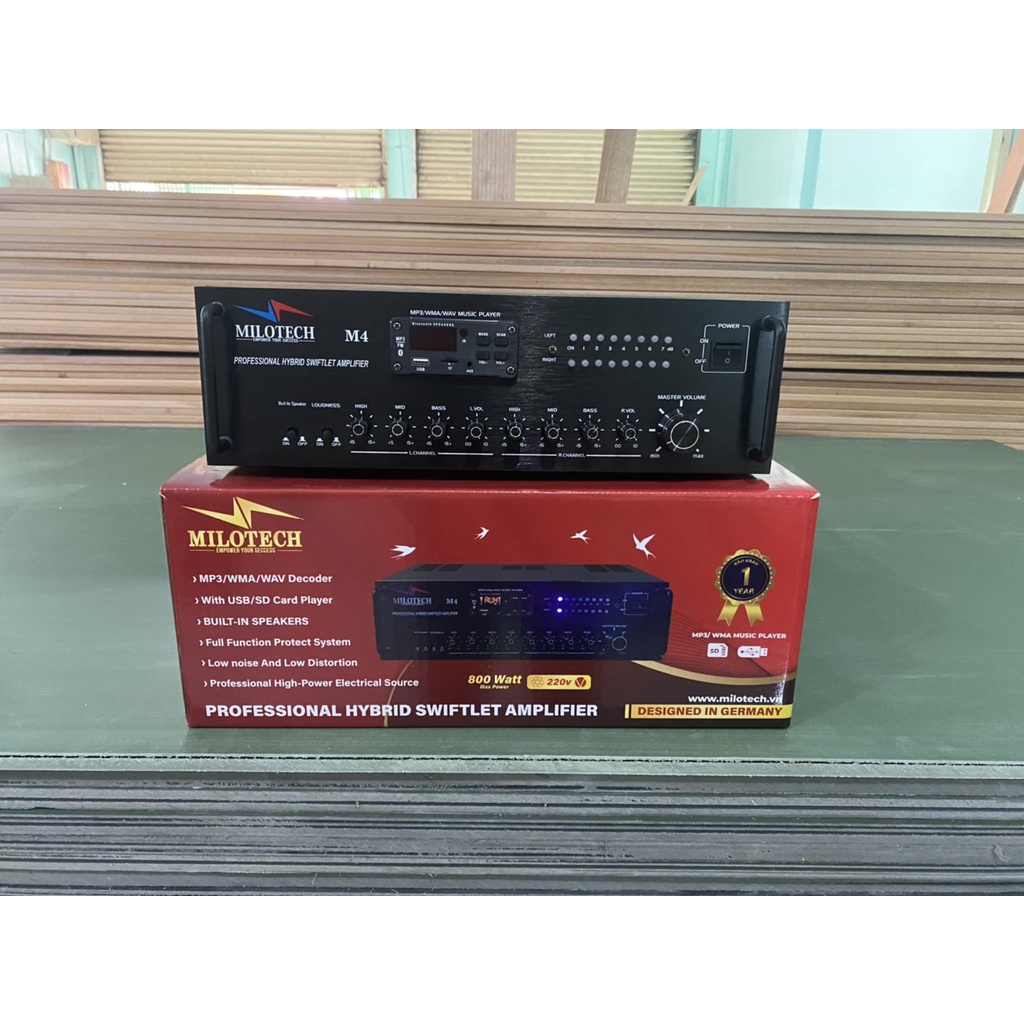 Amply nhà yến M4 tải 350 loa ru - Amply nhà yến chuyên nghiệp MILOTECH