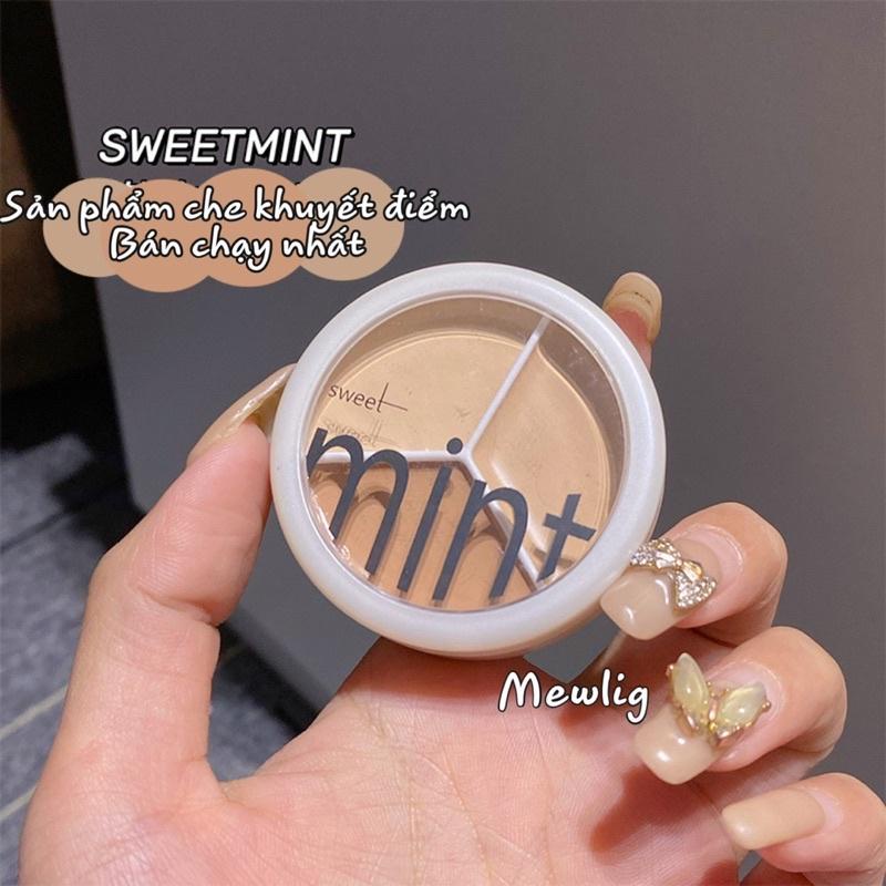 Bảng che khuyết điểm đa năng 3 màu SWEET MINT concealer mỏng nhẹ tự nhiên che phủ tốt
