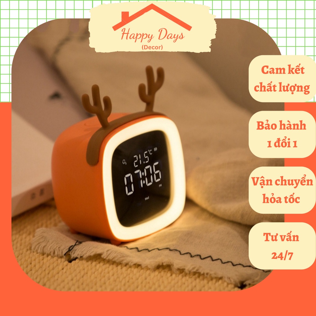Đồng hồ báo thức cute led để bàn trang trí bảo hành 6 tháng 1 đổi 1 FREE SHIP