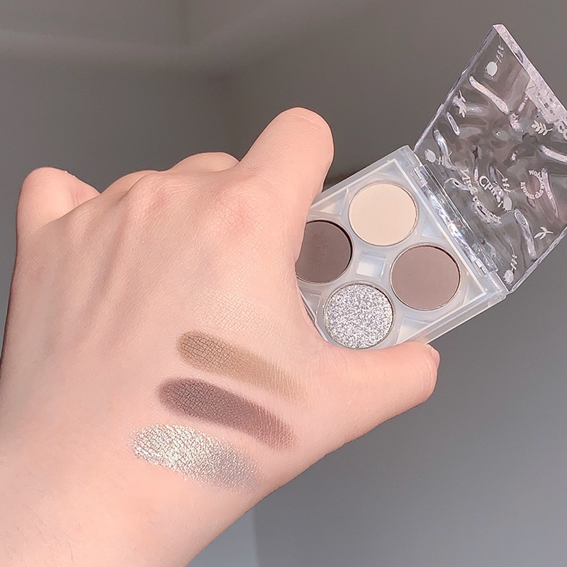 Bảng Phấn Mắt Pink Coco Tông Đất Màu Lì Và Nhũ Ngọc Trai