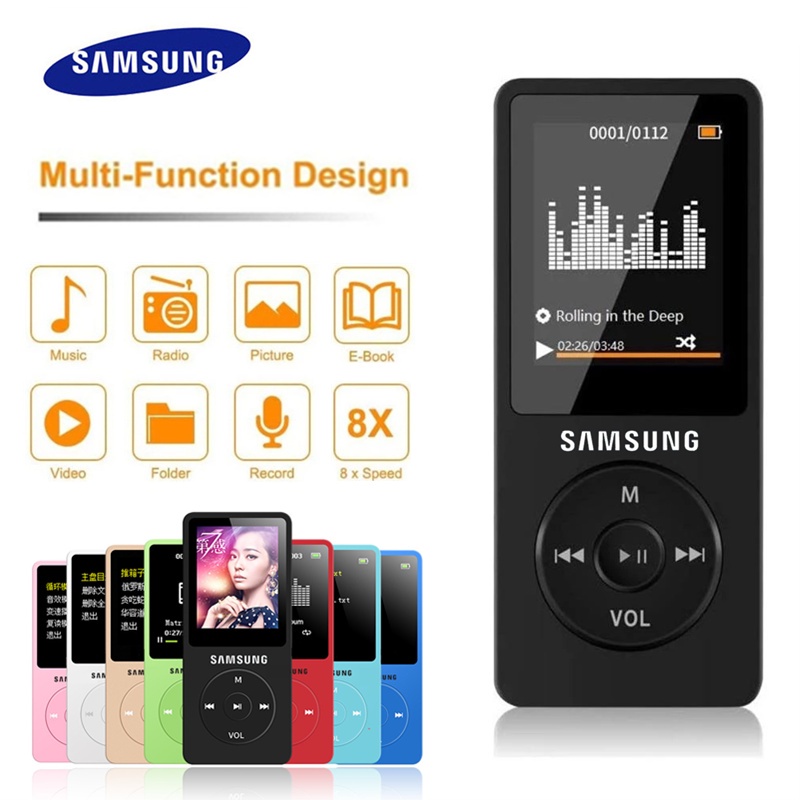 Máy Nghe Nhạc MP4 Samsung Walkman Màn Hình LCD Hỗ Trợ Thẻ Nhớ