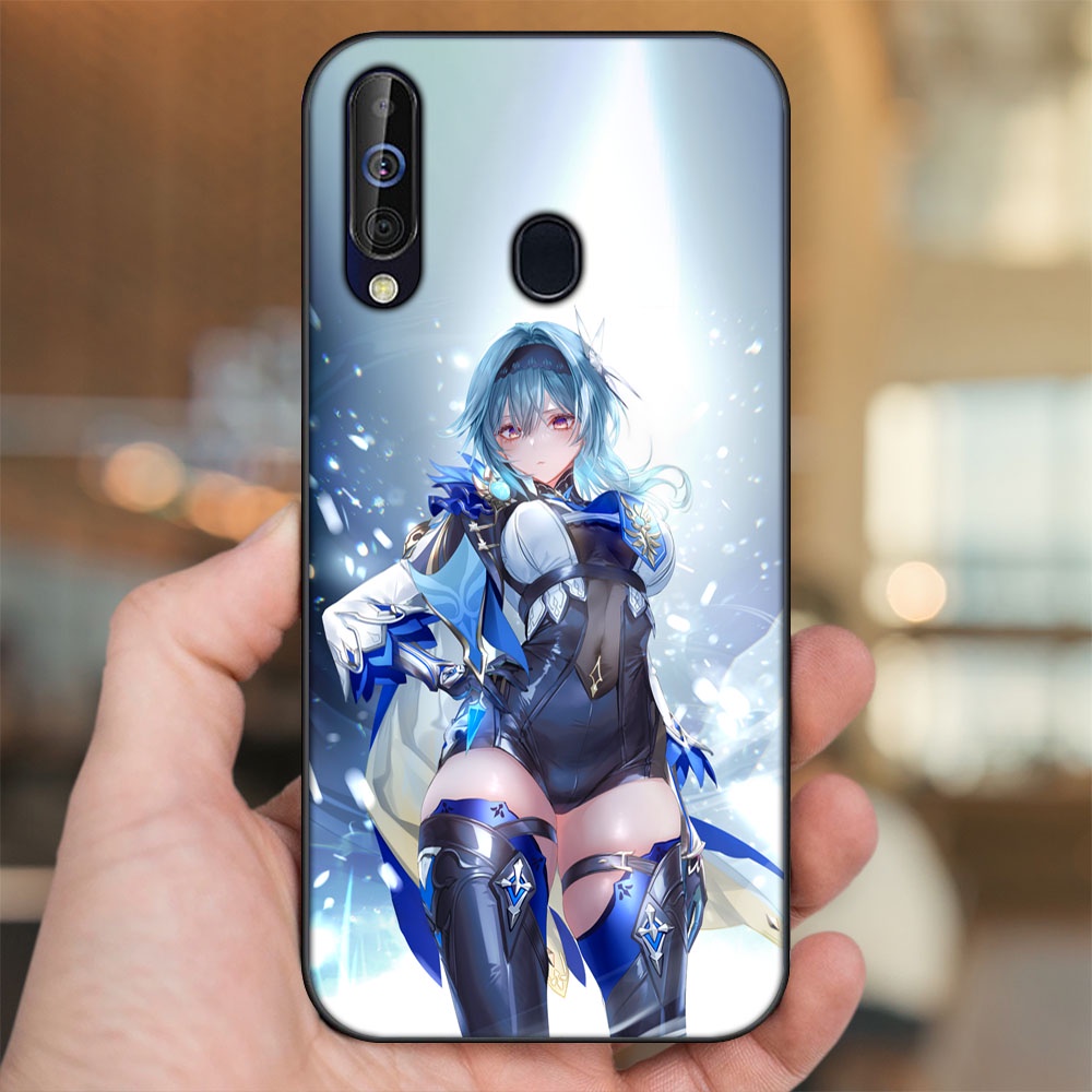Ốp lưng Samsung A8s, A60, M30 viền đen in hình Eula Genshin Impact