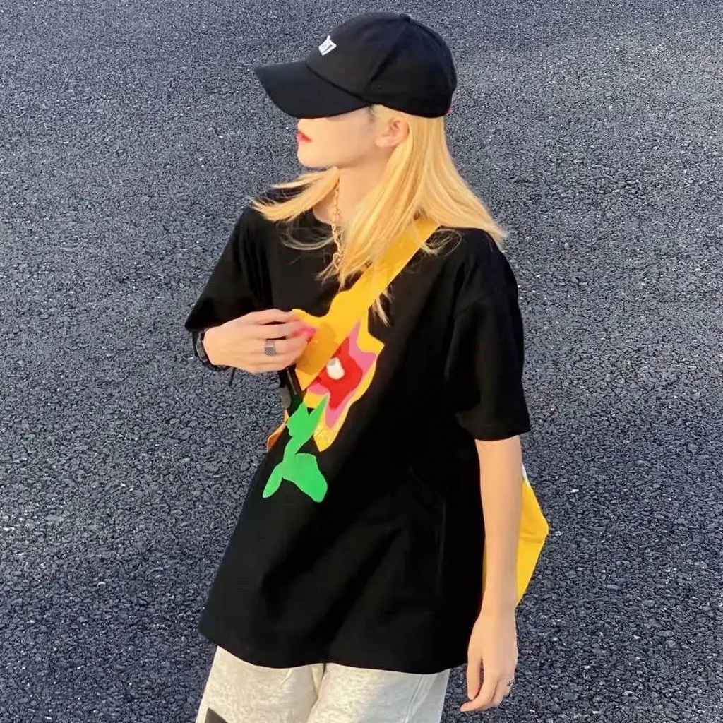 Áo thun NRVP unisex mùa hè dáng suông tay cộc phong cách Hàn Quốc cho nam và nữ