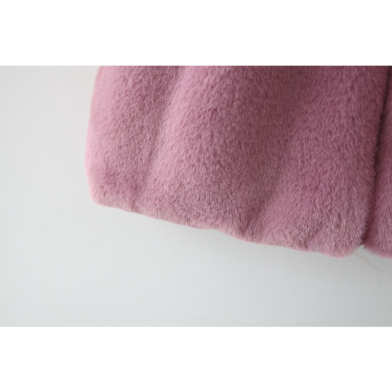 Áo Khoác Lông Cừu Màu Trơn Kèm Túi Đựng Dành Cho Bé Gái 0-3 Tuổi