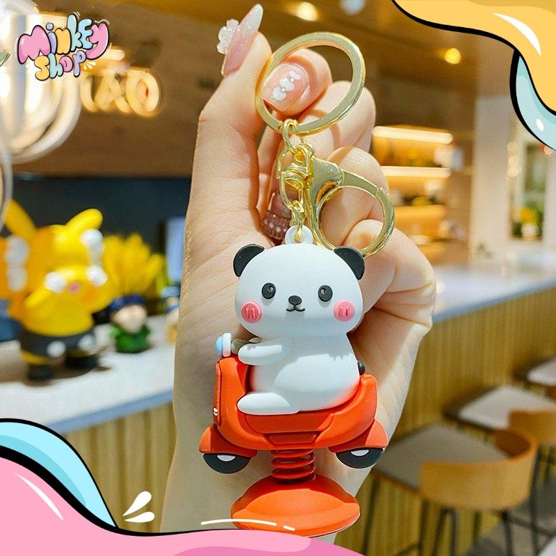 Móc Khoá Động Vật Lò Xo Lái Xe Đáng Yêu Nhiều Mẫu Dễ Thương Quà Tặng Phụ Kiện Túi Xách, Balo  Cute THÚ NHÚN -Minkey