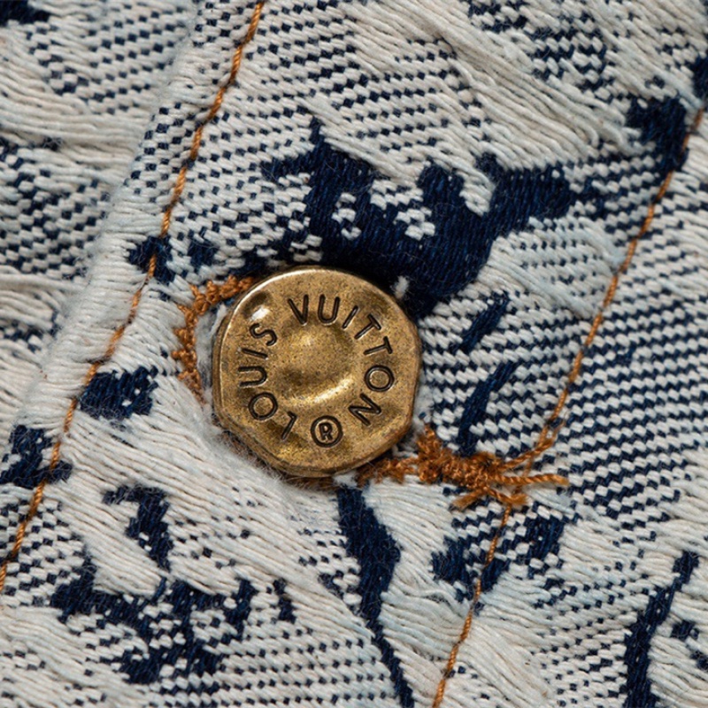 Áo Khoác Denim In Logo LOUIS Vuitton 100% Chính Hãng Cho Nam