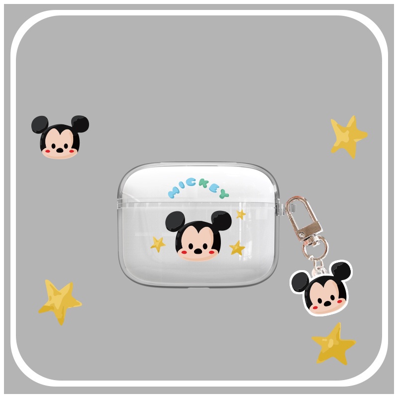 Vỏ Bảo Vệ Hộp Sạc Tai Nghe Airpods E9 TWS Bằng TPU Mềm Trong Suốt + Mặt Dây Chuyền Đơn Giản Chống Sốc Hiệu Baseus Bowie