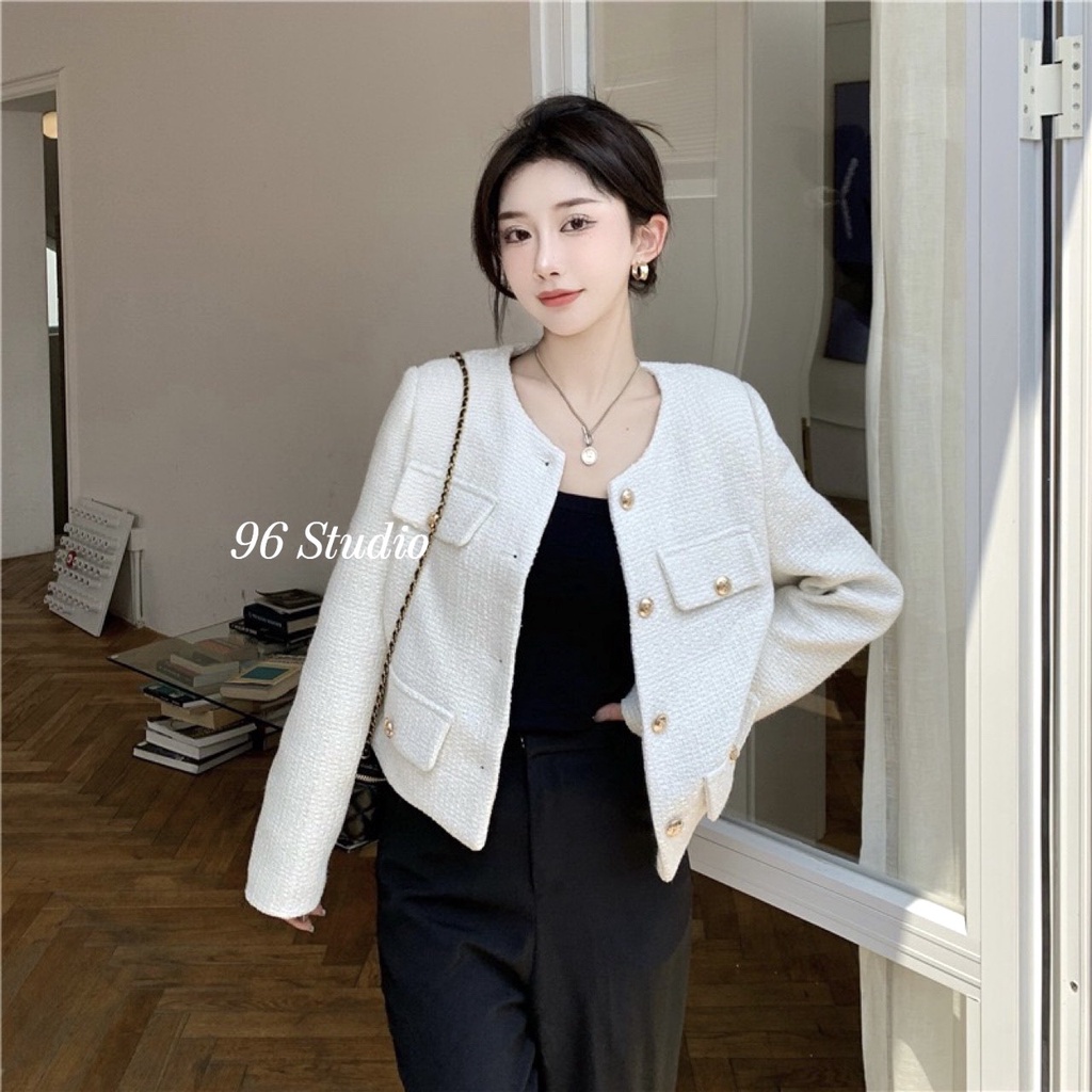 Áo dạ Tweed sang chảnh 2 lớp LINSTORE thiết kế A3