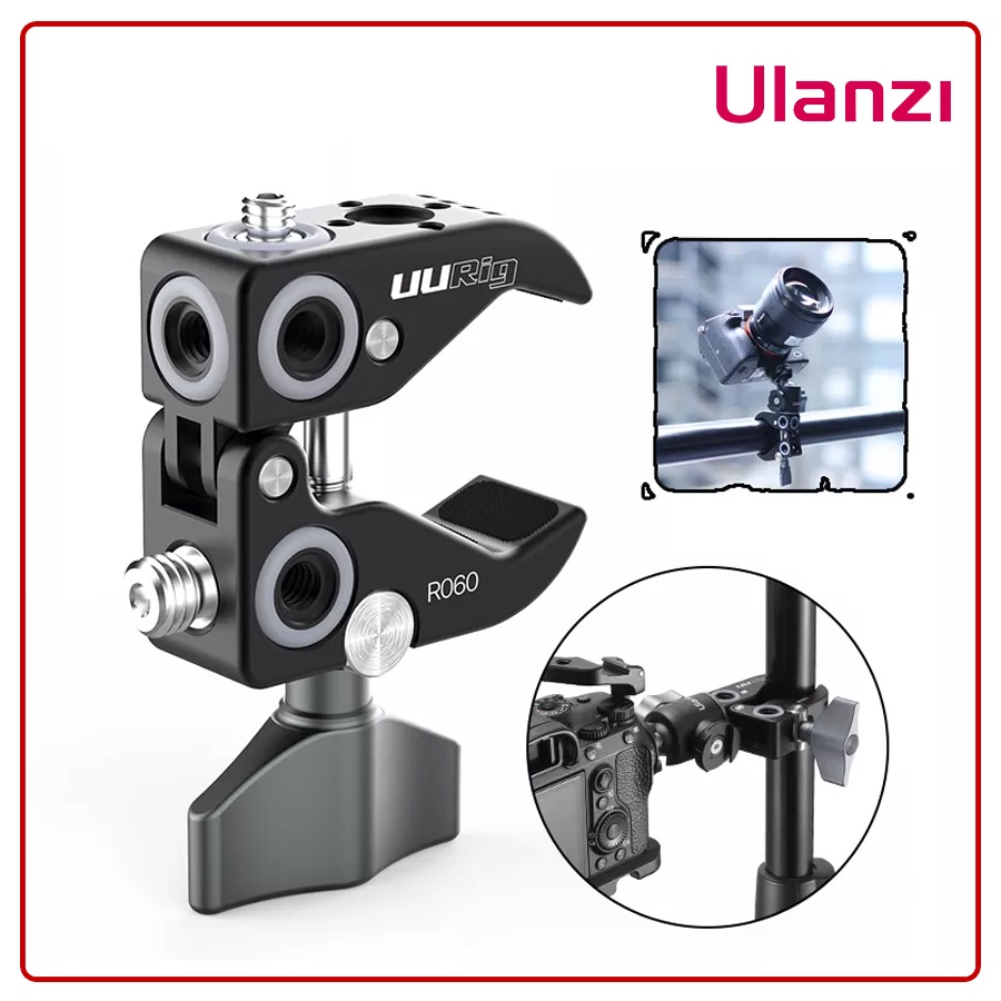 Ngàm Kẹp Kim Loại UUrig R060 Mutifunctional Super Clamo magic Arm - Hàng Chính Hãng