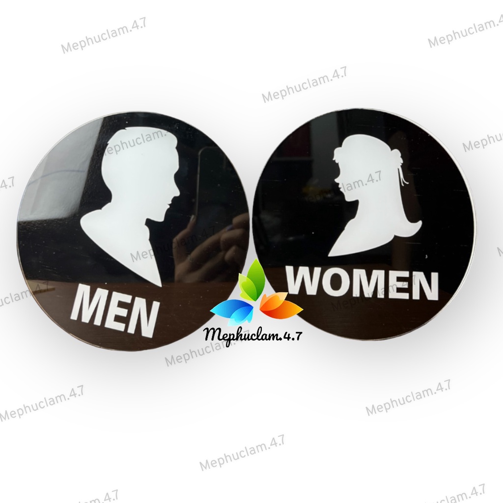 Bảng Chỉ Dẫn Treo Toilet  Men/Women thiết kế sang trọng cho nhà hàng, quán cafe, quán ăn, khách sạn, nhà nghỉ,...