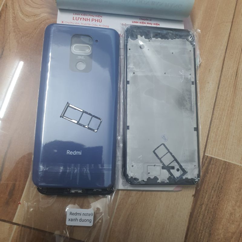 Vỏ redmi note 9 có khay sim kính camera bao test