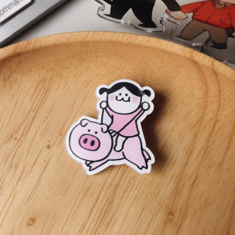 Sticker ghim cài trang trí balo túi ví xinh xắn dễ thương