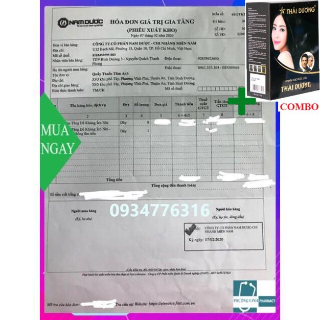 Combo Gội Là Đen Thái Dương+ kẹo dẻo Canxi Ích Nhi.