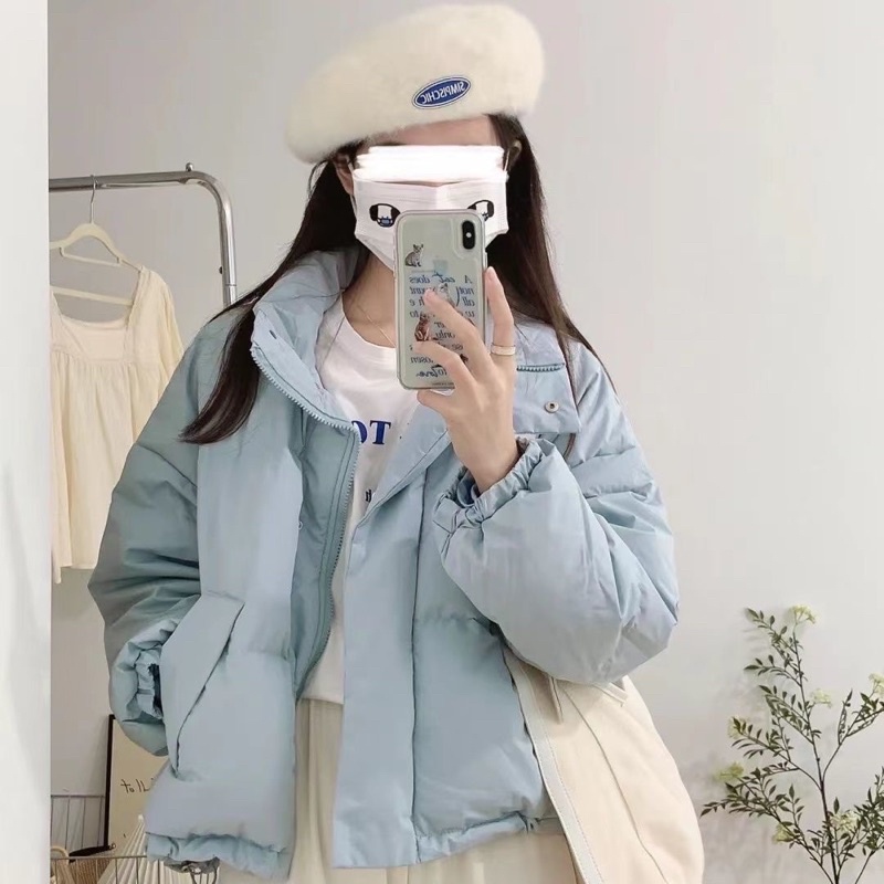 Áo phao pastel dáng ngắn