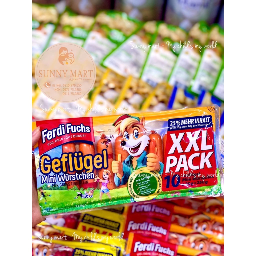 Xúc xích tươi FERDI FUCHS của Đức  &