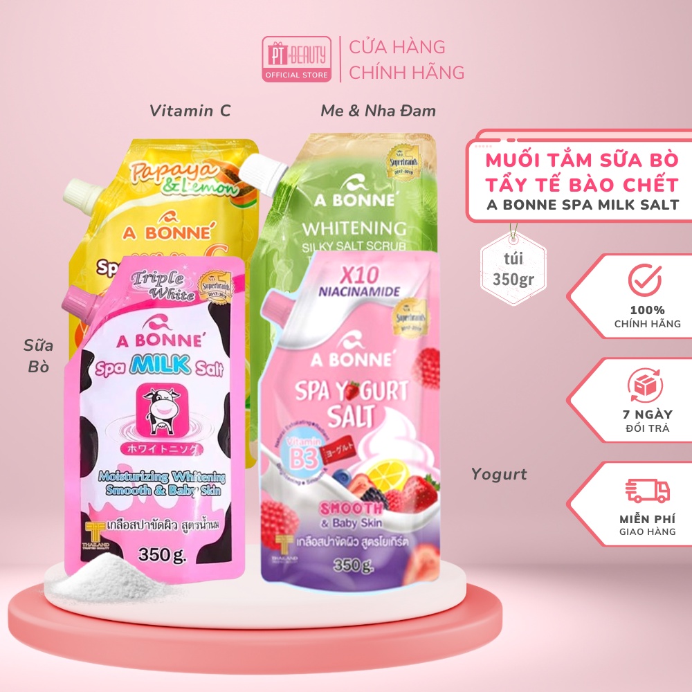 Muối tắm sữa bò tẩy tế bào chết A Bonne Spa Milk Salt Thái Lan 350 gam