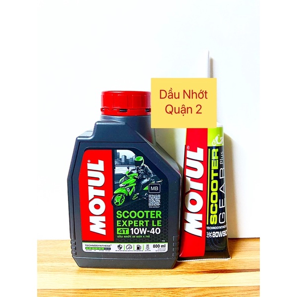 Combo nhớt Motul expert + tuýp hộp số motul