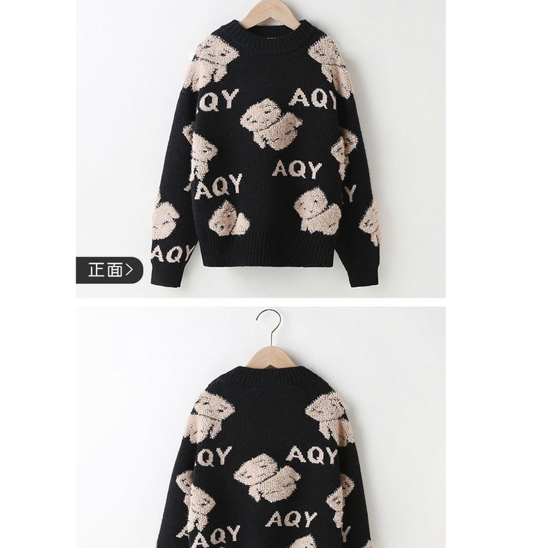 Áo len cho bé gái áo len trẻ em lớn áo len trẻ em áo len dệt kim áo len bé gái áo len mùa đông quần áo trẻ em thời trang trung bình trẻ em lớn