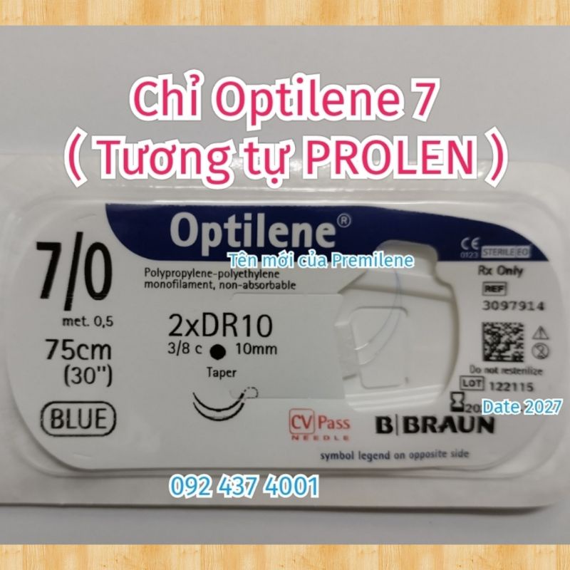 Chỉ phẫu thuật OPTILENE 7 (tương tự Prolen 7).