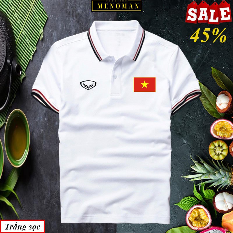 Áo polo trắng in ấn LOGO theo  yêu cầu FREE THIẾT KẾ