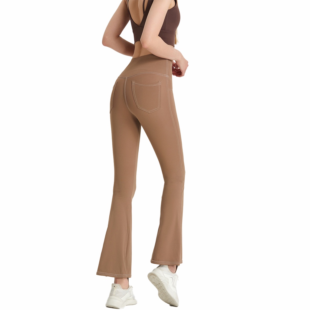 Wmuncc Quần Legging Ống Loe Lưng Cao Nâng Hông Tập Yoga Thể Hình Dành Cho Nữ