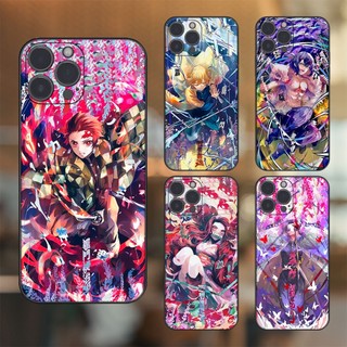 Ốp lưng iPhone 14 Pro Max dẻo đen cạnh vuông in hình Kimetsu no Yaiba Thanh Gươm Diệt Quỷ