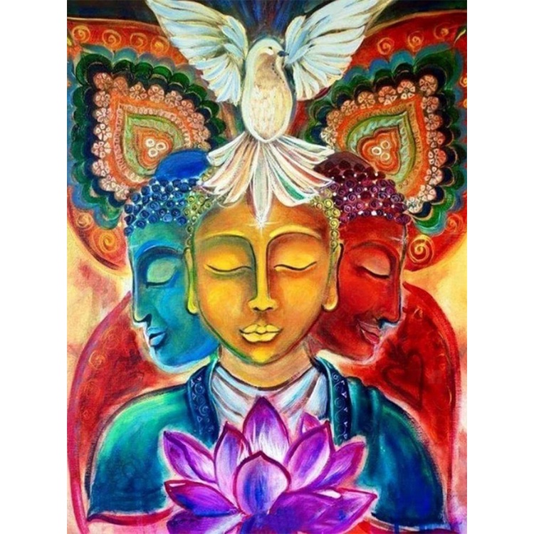 Bộ Tranh Thêu Chữ Thập 11CT DMC DIY Hình Phật Giáo Dùng Để Trang Trí Nhà