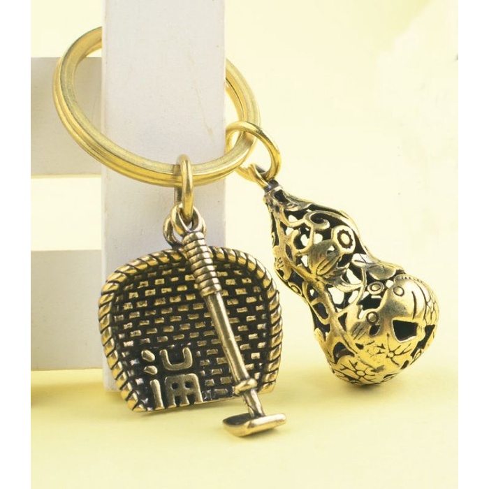 Móc khóa xe máy ô tô tạo hình kirac ý nghĩa tích góp chắp nhặt để thành công,móc chìa khoá không hoen gỉ tặn kèm lấy ráy