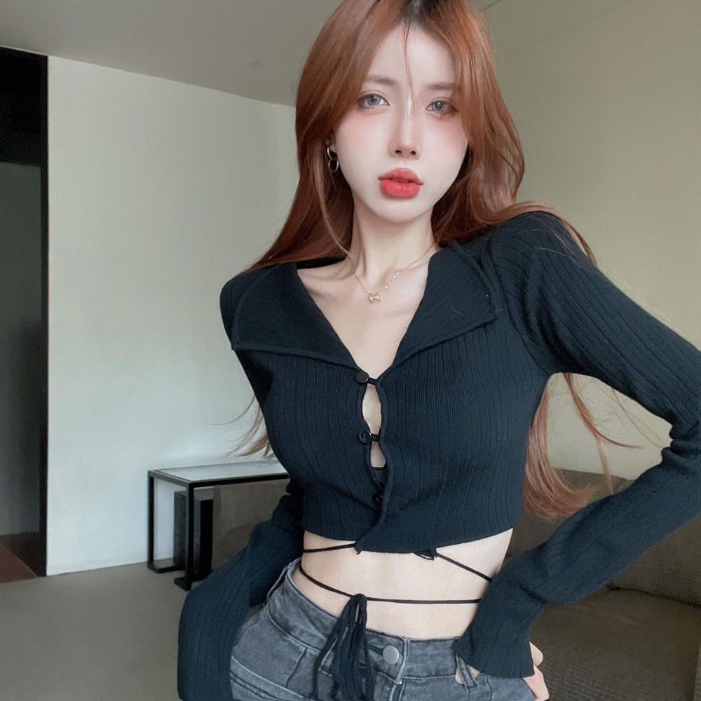 Áo khoác cardigan YEYA dệt kim mỏng cổ chữ V tay dài thời trang mùa thu 2022 dành cho nữ