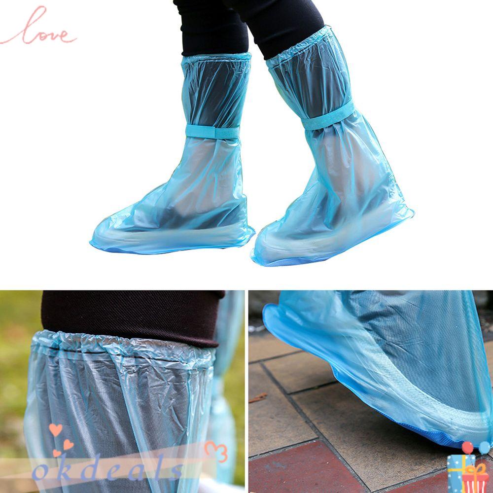 Vỏ Bọc Giày Đi Mưa Bằng PVC Dày Trong Suốt Chống Trượt Chống Nước Tái Sử Dụng Được